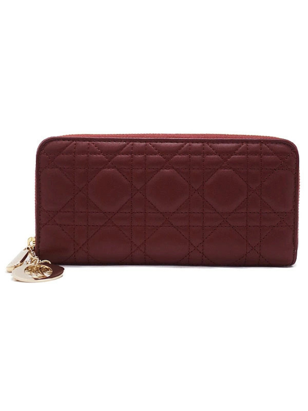 Christian Dior Lady Dior Long Wallet Round Zipper